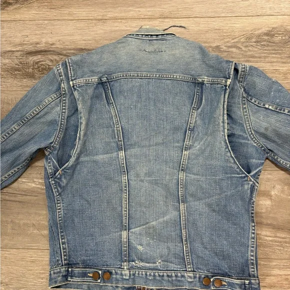 WRANGLER Blue Bell 1950s 8MZ Denim Zip-Up Vintage Blue Jacket Size 42